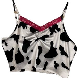 Cow Print Crop Top